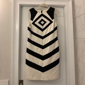 Suzi Chin for Maggy Boutique black & white dress